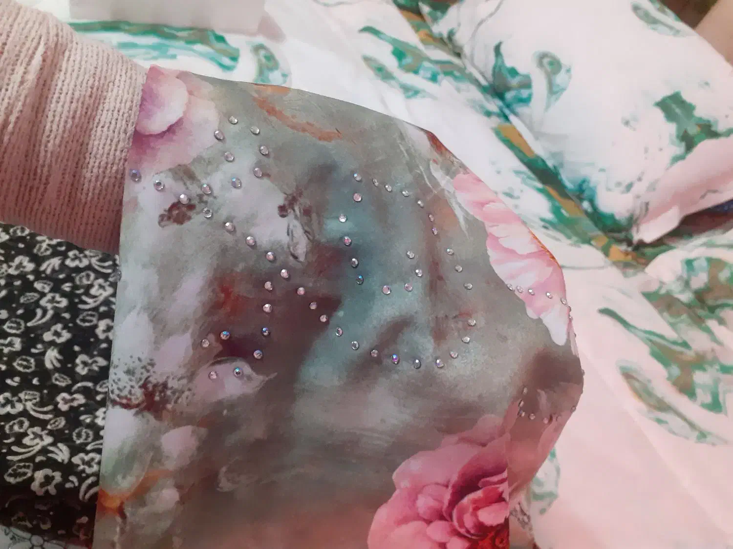 چادر رنگی نگین ثابت.طرح پوست ماری.طرح حریر|لباس|مشهد, طبرسی شمالی|دیوار