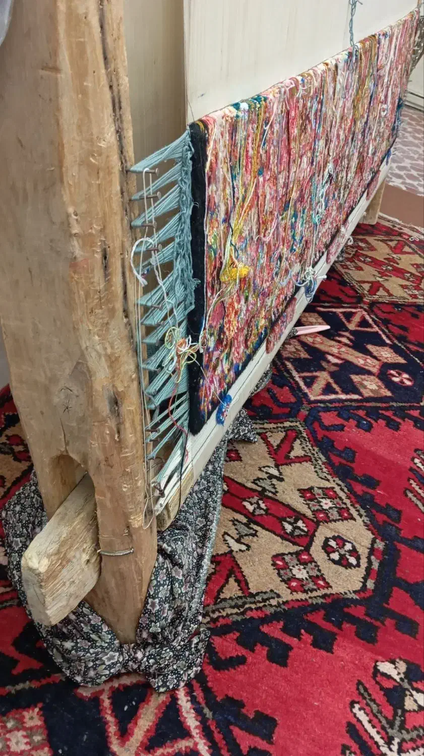 فرش نیمه کاری سالاری چله ابریشم|فرش|تبریز, |دیوار