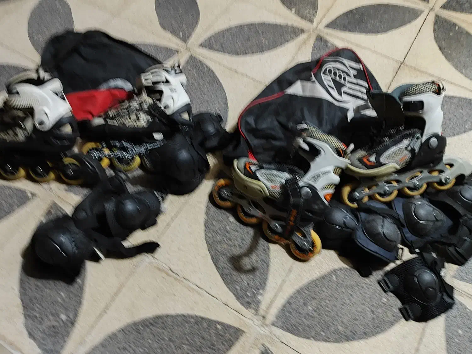 اسکیت با وسیله های امنیتی (زانو بند و آرنج بند)|دوچرخه، اسکیت، اسکوتر|شیراز, کوشک میدان|دیوار