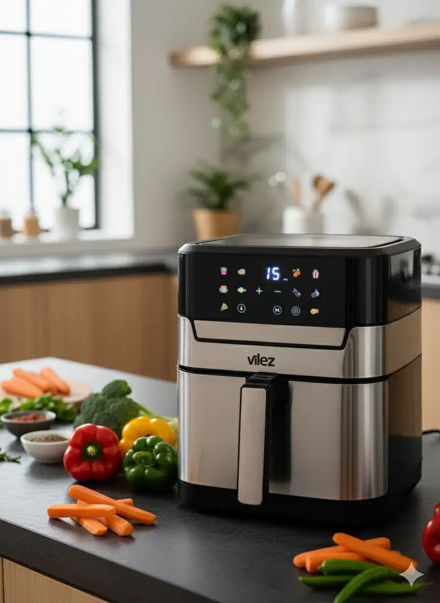 سرخ‌کن ۸ لیتری Vilez (فقط یک‌بار تست شده)|اجاق گاز و لوازم برقی پخت‌وپز|کبودرآهنگ, |دیوار