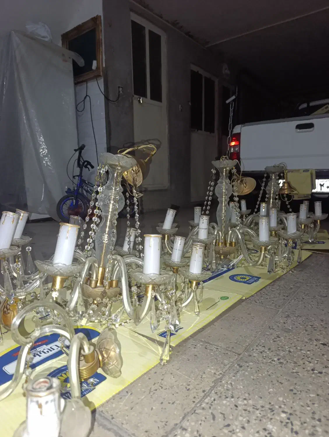 3عددلوسترکریستال چک بادوعدیوارکوب|لوستر و چراغ آویز|تهران, مشیریه|دیوار