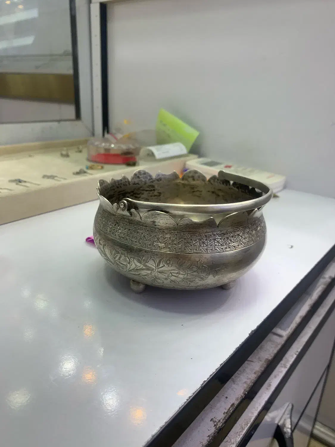 فروش سینی قندان وانگاره نقره|جواهرات|قم, چهل درخت‎|دیوار