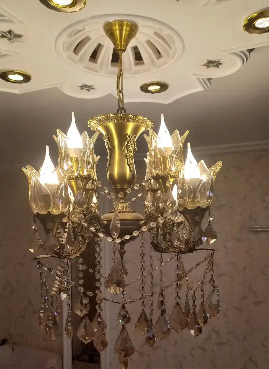 لوستر برنز برنجی درحد نو|لوستر و چراغ آویز|تهران, تهرانسر شرقی|دیوار