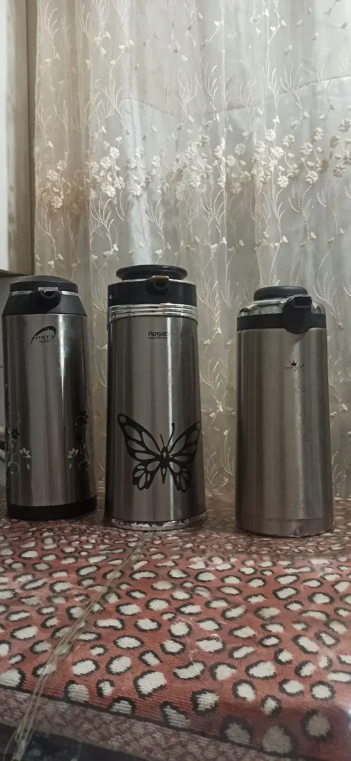 سه عدد فلاسک|قوری، کتری، قهوهساز دستی|امیدیه, |دیوار