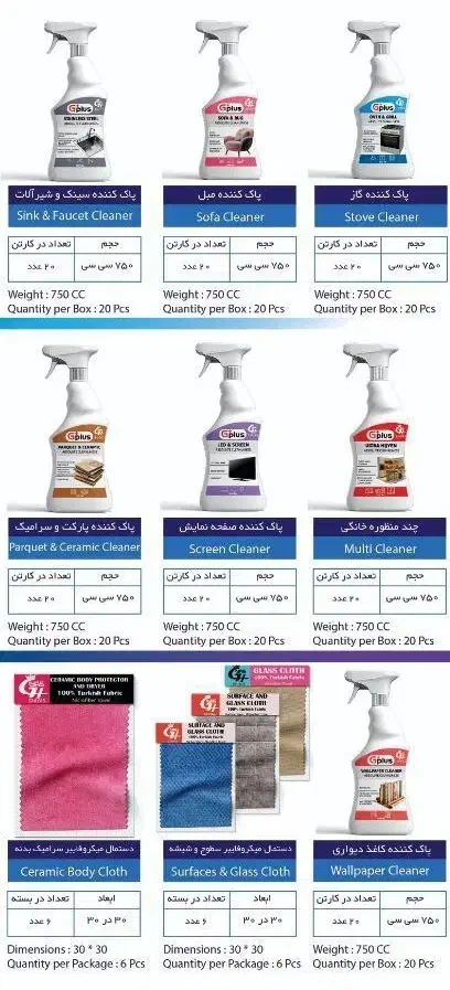 محصولات نانو خودرو و خانگی جی پلاس قیمت مناسب|مواد شوینده و دستمال کاغذی|تبریز, |دیوار