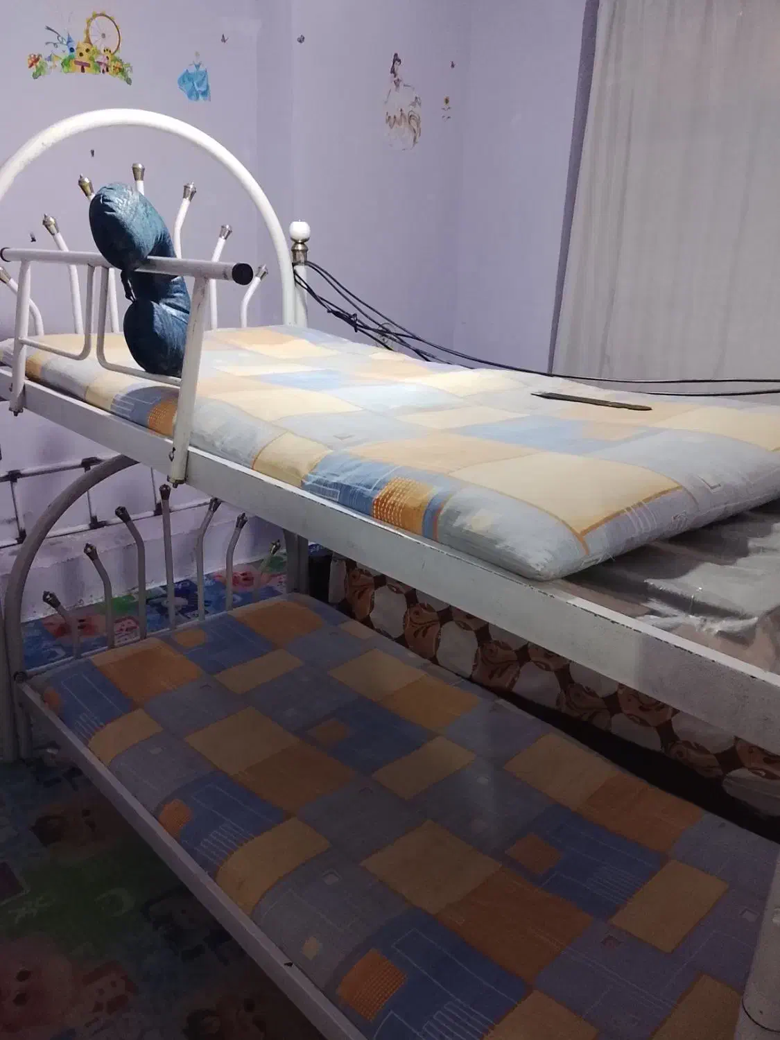 تخت دوطبقه فلزی|تخت و سرویس خواب|بیرجند, |دیوار