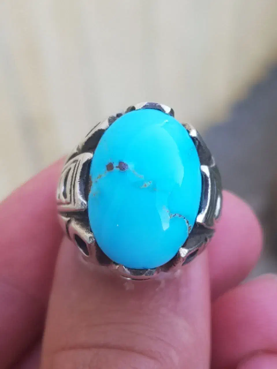 ۳ عدد انگشتر فیروزه نیشابور رکاب جون دار|جواهرات|تهران, حکیمیه|دیوار