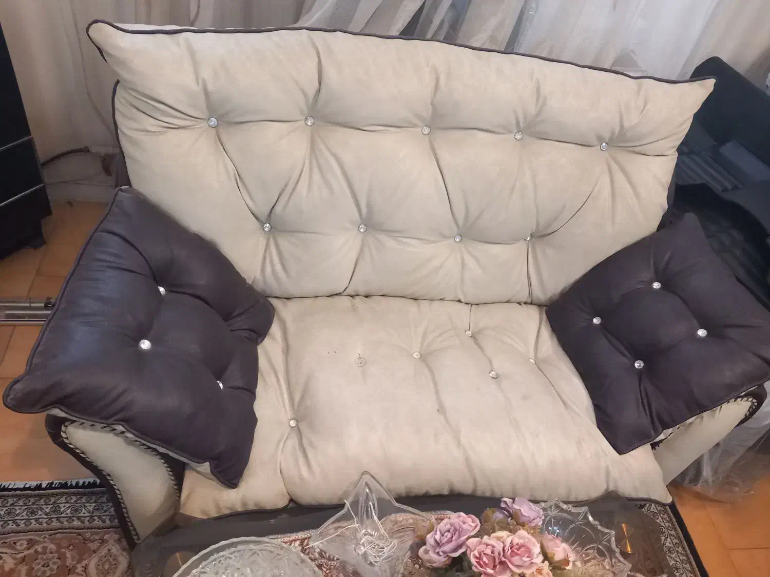 مبل ۷ نفره چرم سالم زیر قیمت|مبلمان خانگی و میز عسلی|فردیس, قریشی|دیوار