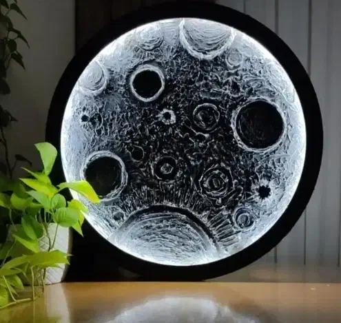 تابلو ماه برجسته نورانی|تابلو، نقاشی، عکس|بروجرد, |دیوار