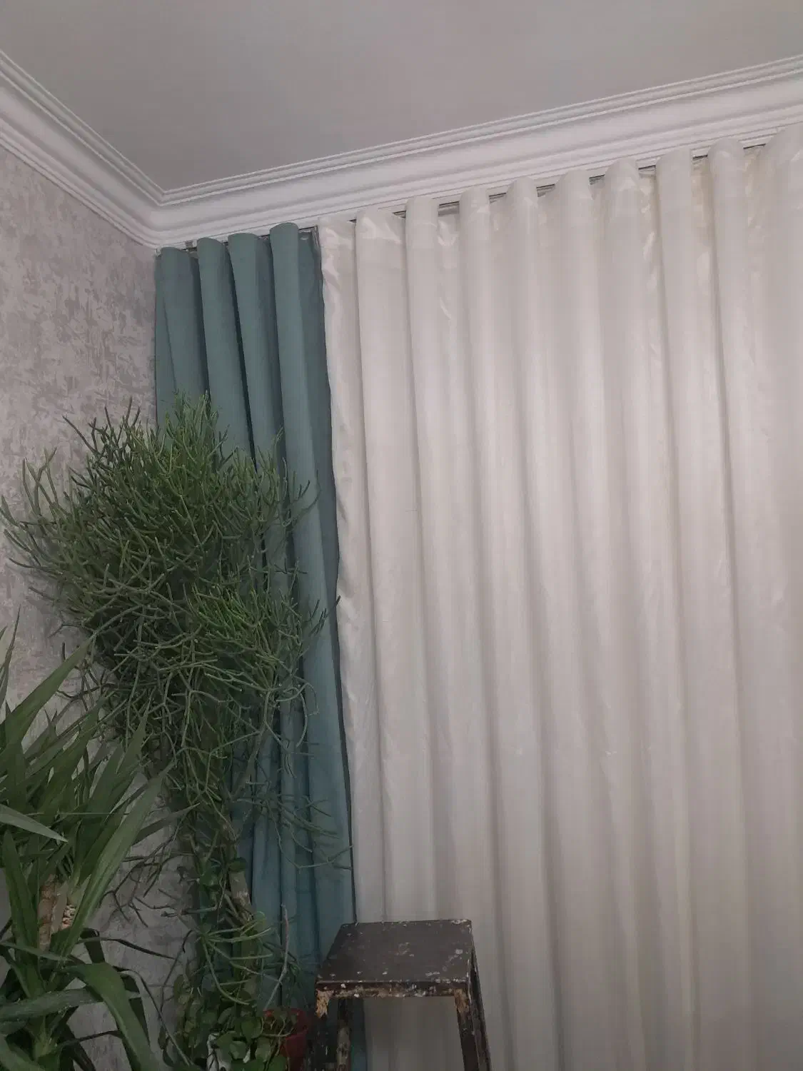 دوعدد شال پرده مینیمال|پرده، رانر، رومیزی|تهران, افسریه جنوبی|دیوار