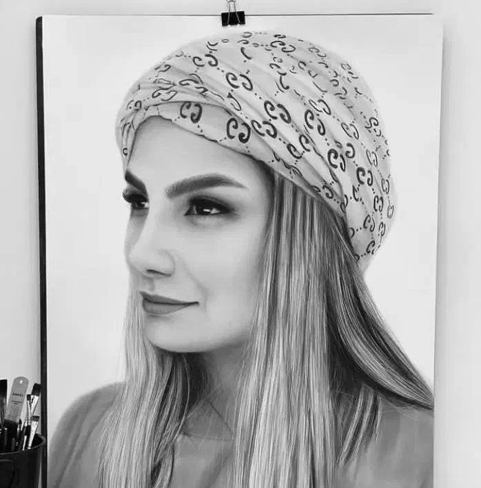 کادو خاص ماندگار‌ تولد سالگرد تابلو چهره سیاه قلم|تابلو، نقاشی، عکس|تبریز, |دیوار