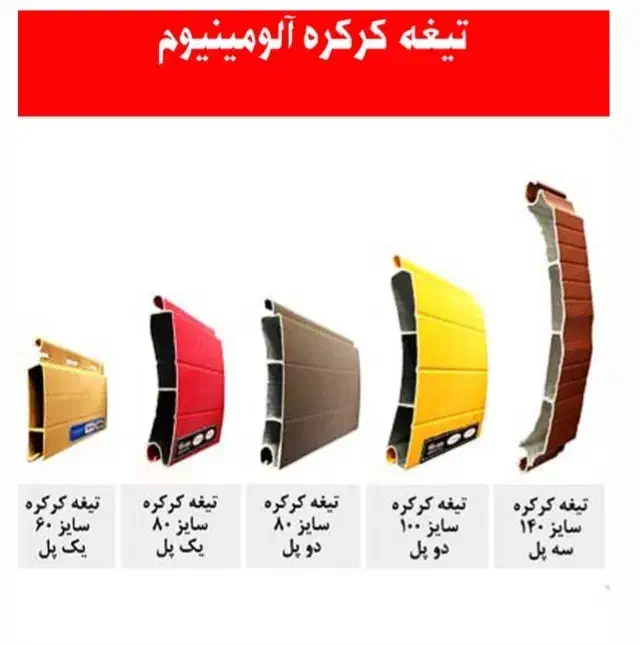 عمده فروشی تیغه آلومینیوم درب کرکره|مصالح و تجهیزات ساختمان|یزد, |دیوار