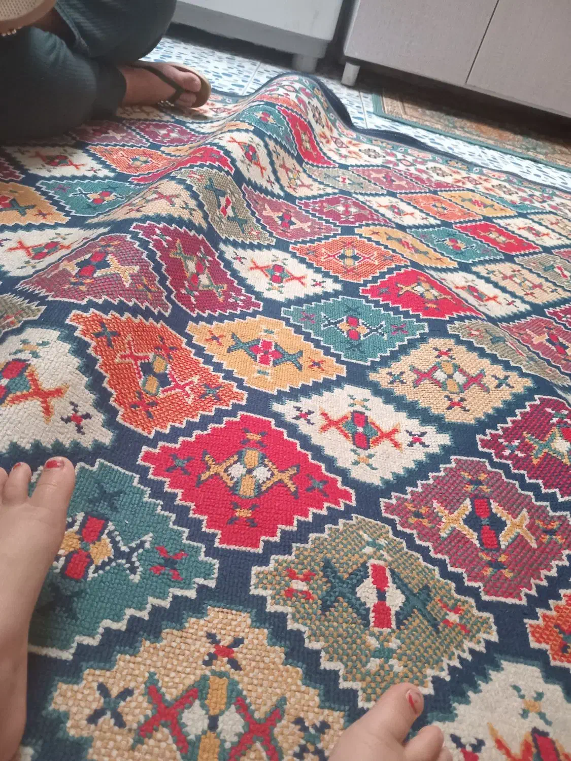 گلیم گلیم|گلیم، جاجیم، گبه|الیگودرز, |دیوار