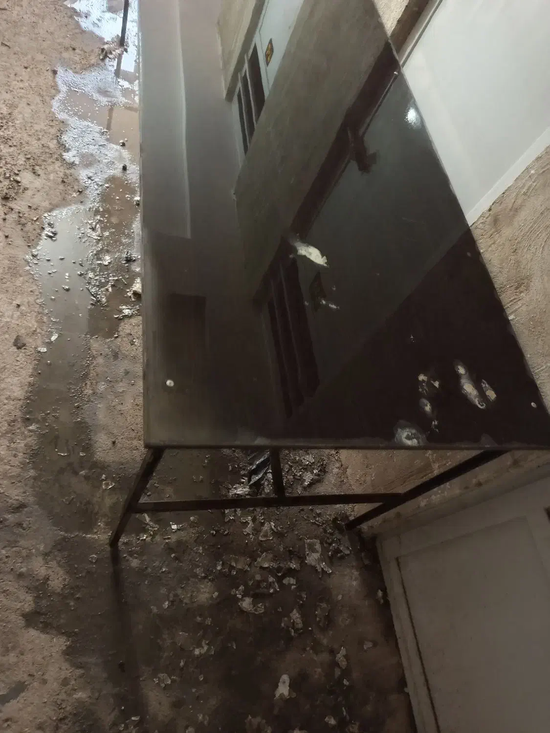 میز آهنی با رویه ام دی اف|میز تحریر و کامپیوتر|اهواز, شهرک الهیه|دیوار