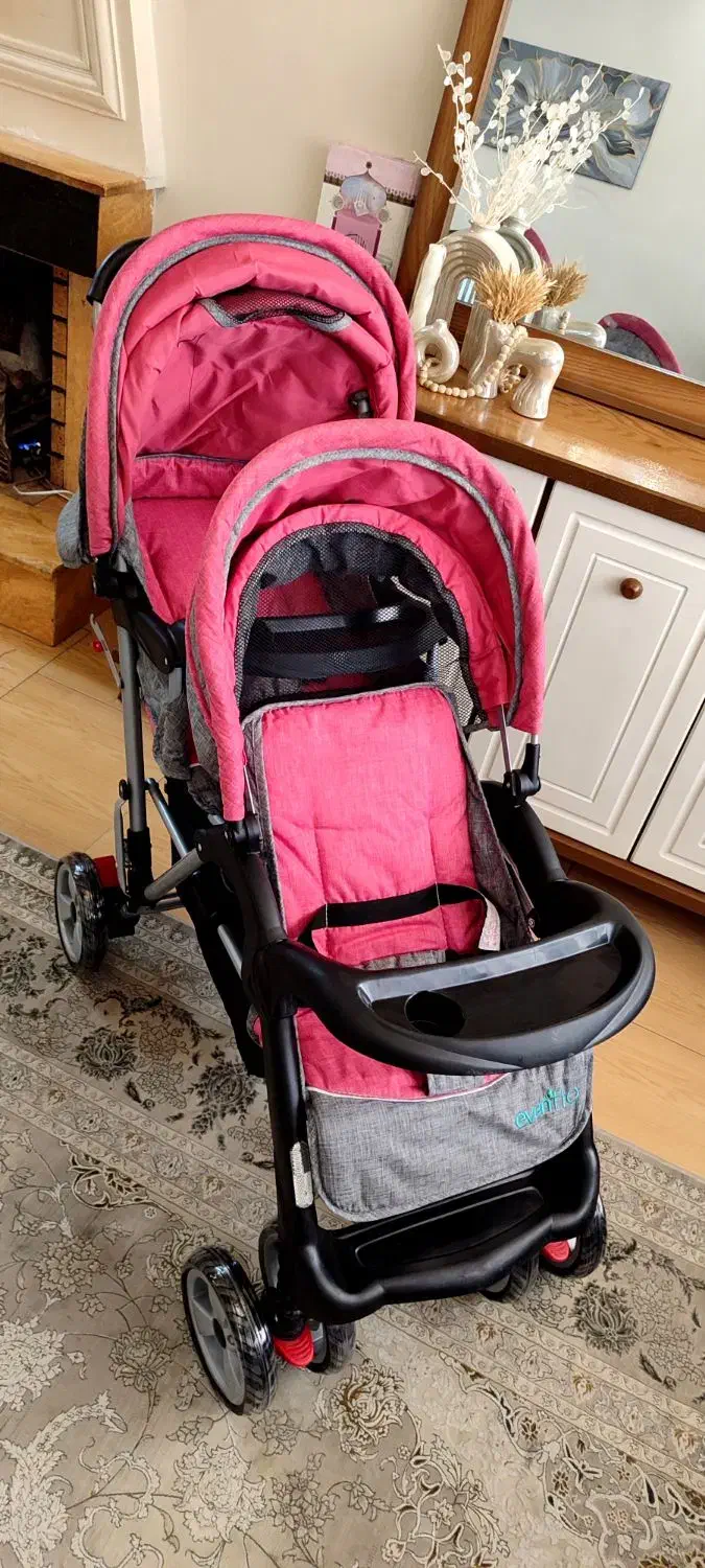 کالسکه دوقلو پشت سرهم دوقولو دو قلو دونفره ۲قلو|کالسکه و لوازم جانبی|تهران, پونک|دیوار