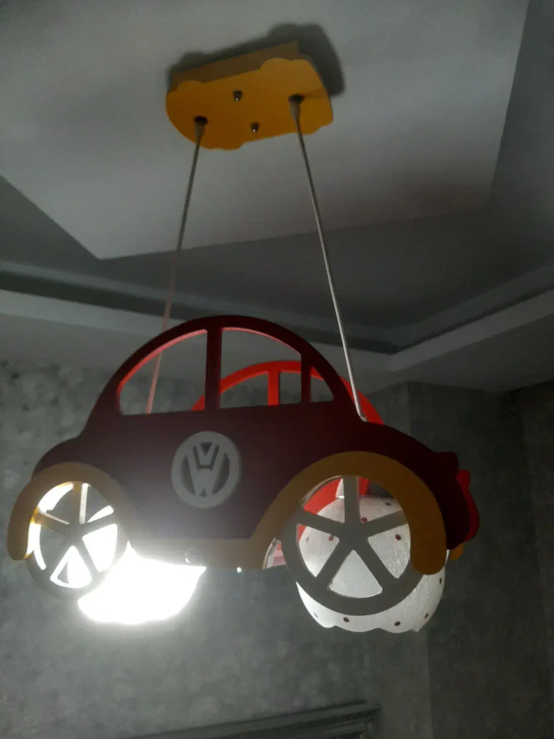 لوستر ماشین با جای دو لامپ بزرگ تمیز وقابل استفاده|لوستر و چراغ آویز|تبریز, |دیوار