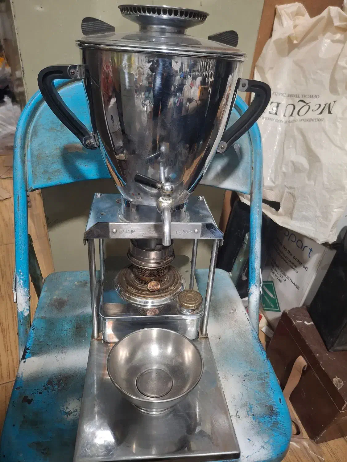 سماور علاالدین اینگلیسی|کلکسیون اشیاء عتیقه|کرمان, |دیوار