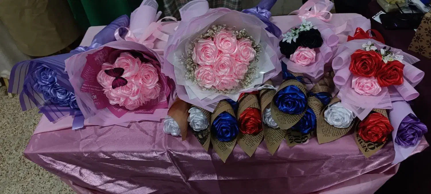 گل های روبانی|گل مصنوعی|سلماس, |دیوار