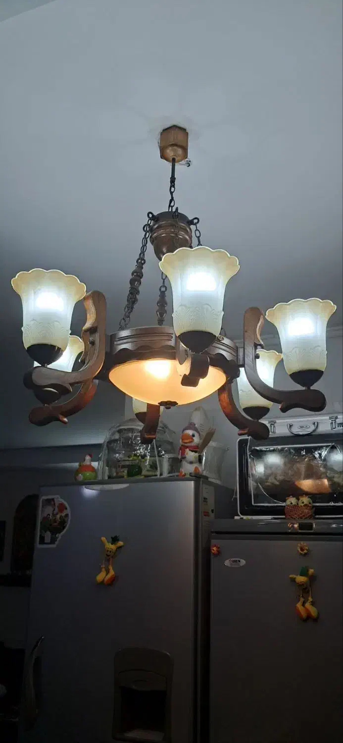 لوستر لوکس چوبی فرانسه|لوستر و چراغ آویز|پرند, فاز ۴|دیوار