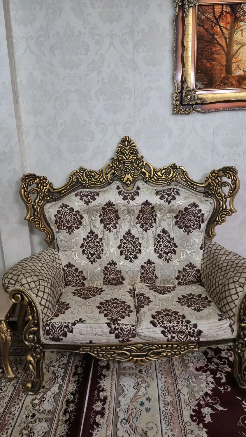 مبلمان استیل ۷نفره با ۳ عدد میز عسلی|مبلمان خانگی و میز عسلی|تهران, وصفنارد|دیوار