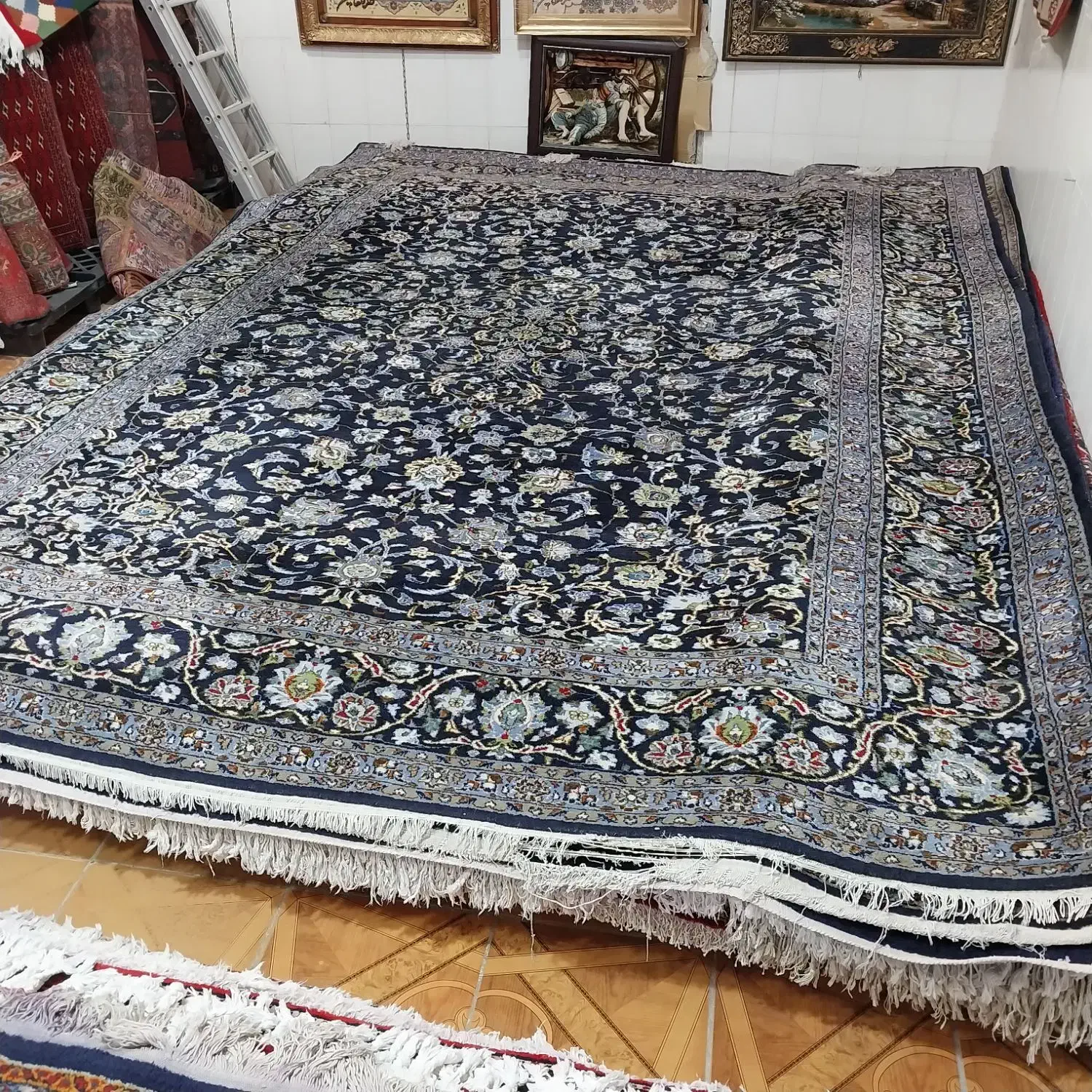 یک تخته فرش دستباف ۱۲متری کاشان|فرش|دورود, |دیوار