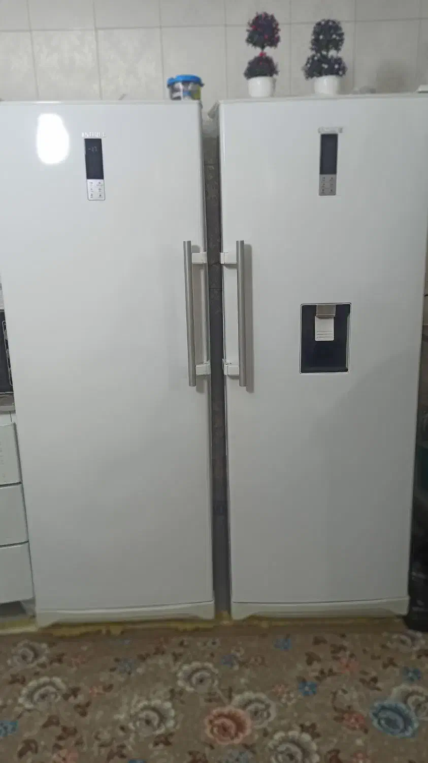 یخچال دوقلوی آنتیک دارای آب سردکن و یخساز، ضمانتی|یخچال و فریزر|ثلاث باباجانی, |دیوار