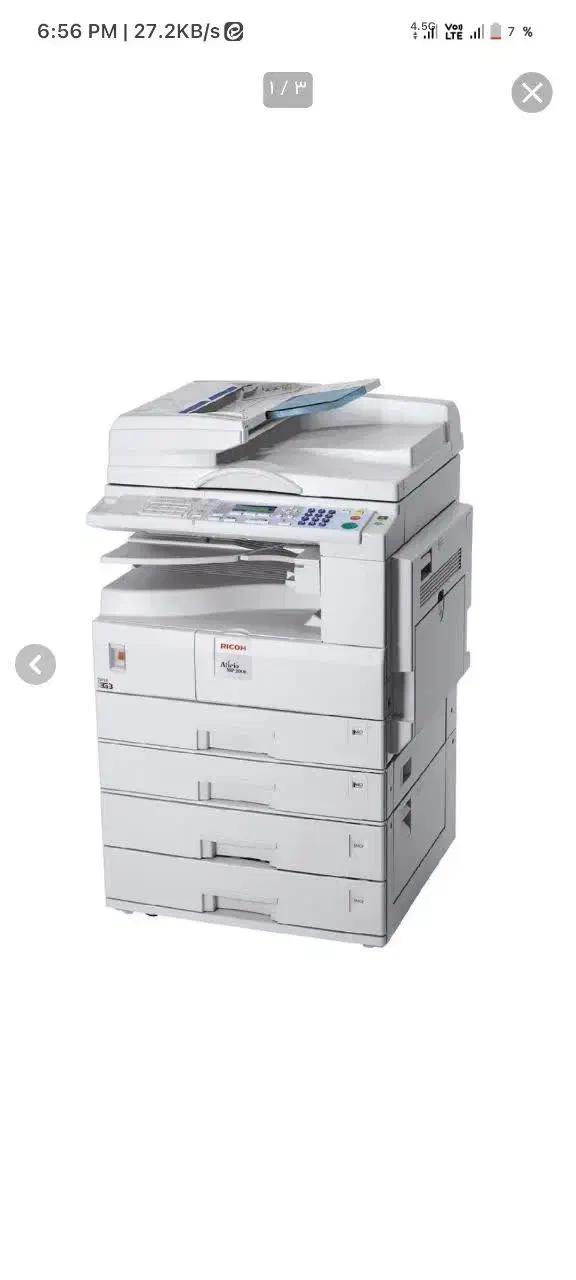 دستگاه کپی ریکو مدلmp2000|پرینتر، اسکنر، کپی، فکس|ری, هاشم‌آباد|دیوار