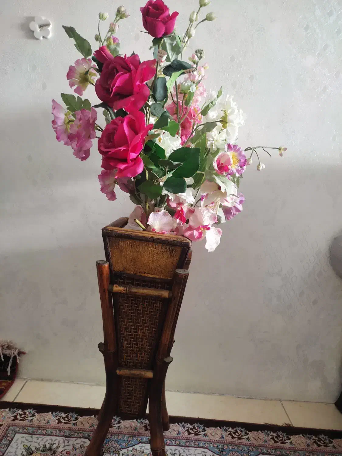 گلدان بامبو|گل مصنوعی|شهریار, شهریار|دیوار