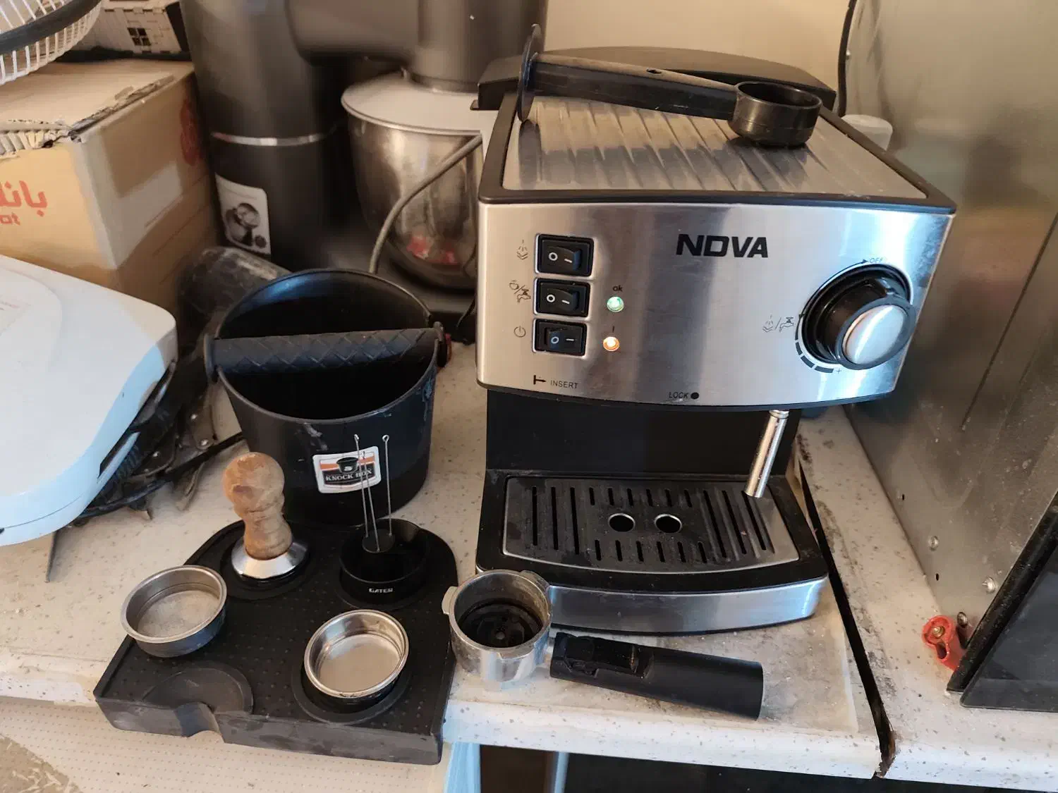 اسپرسو ساز خانگی ندوا با وسایل کامل|سماور، چایساز، قهوهساز|اهواز, کیان اباد|دیوار