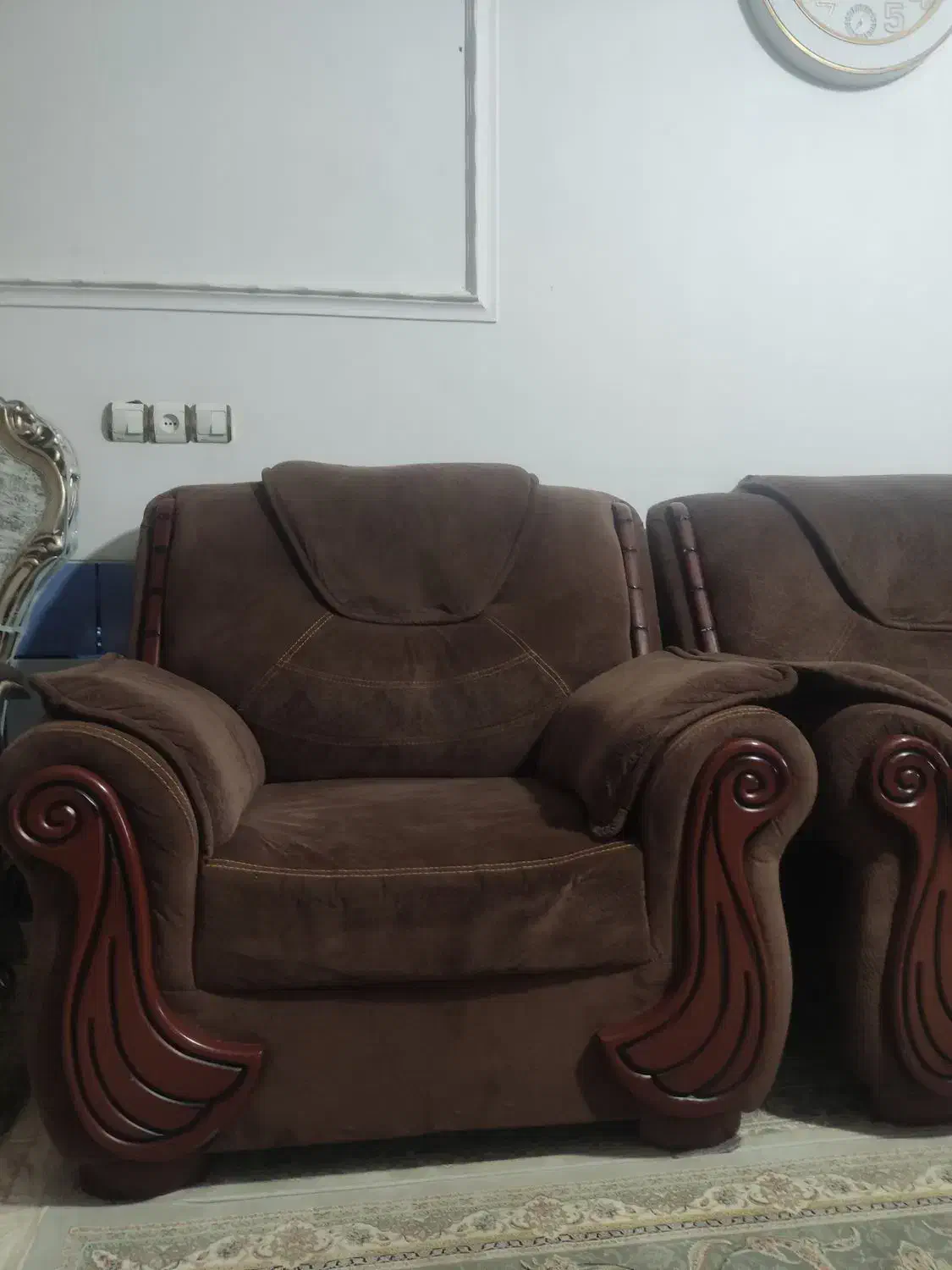 مبل هفت نفره با چوب راش|مبلمان خانگی و میز عسلی|ارسنجان, |دیوار