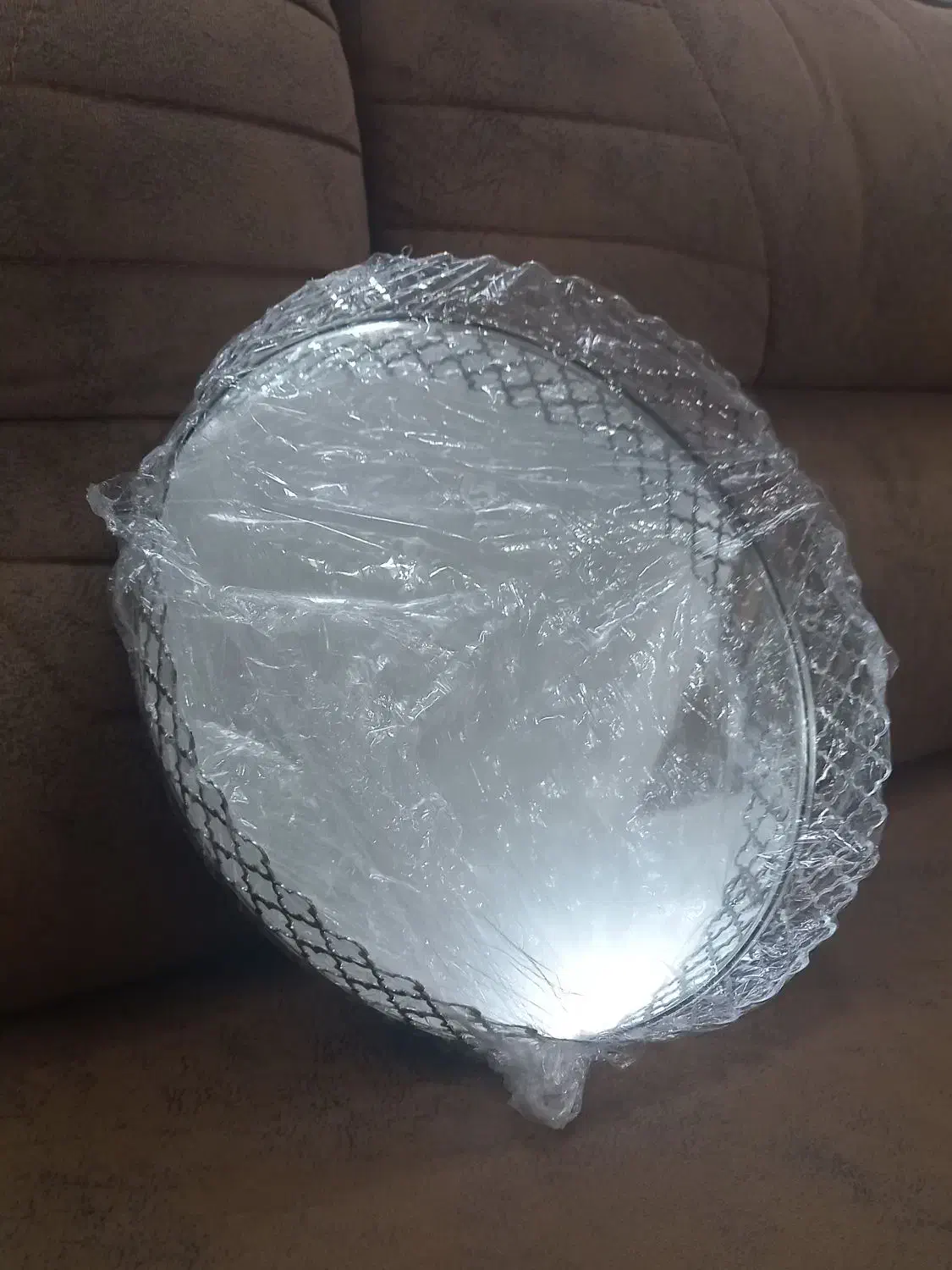 سینی آینه دار ( میوه خوری )|ظروف سرو و پذیرایی|کاشان, کارگر|دیوار