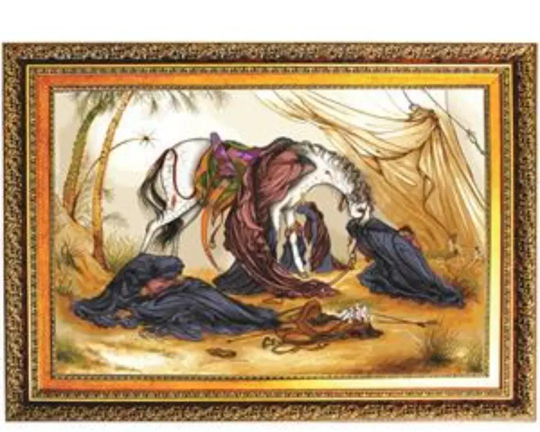 تابلو فرش دستباف عصر عاشورا|تابلو فرش|شاخنات, |دیوار