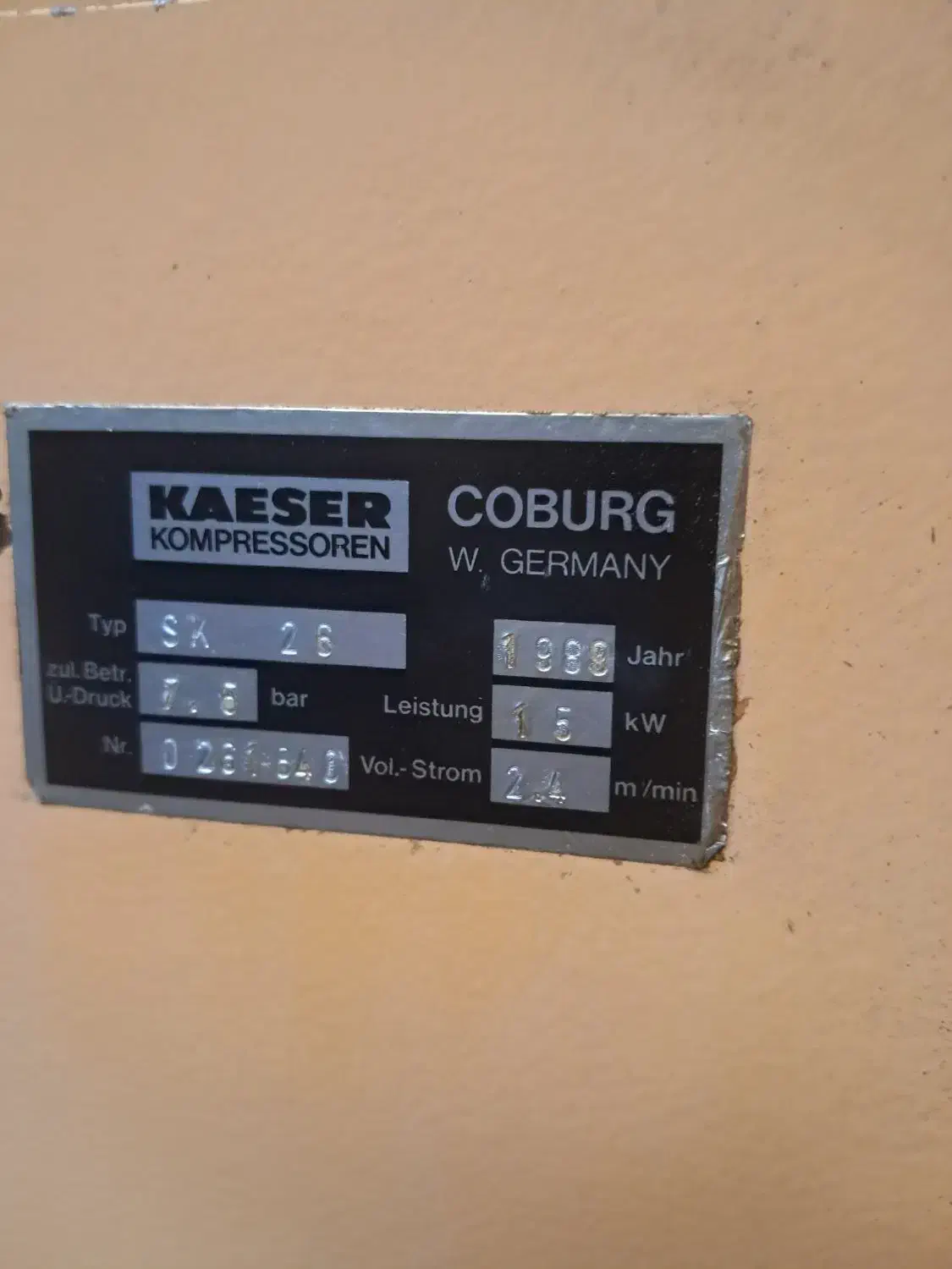 دستگاه کمپرسور باد اسکرو کایزر المان 15 kw  در حد|ماشین‌آلات صنعتی|اراک, |دیوار