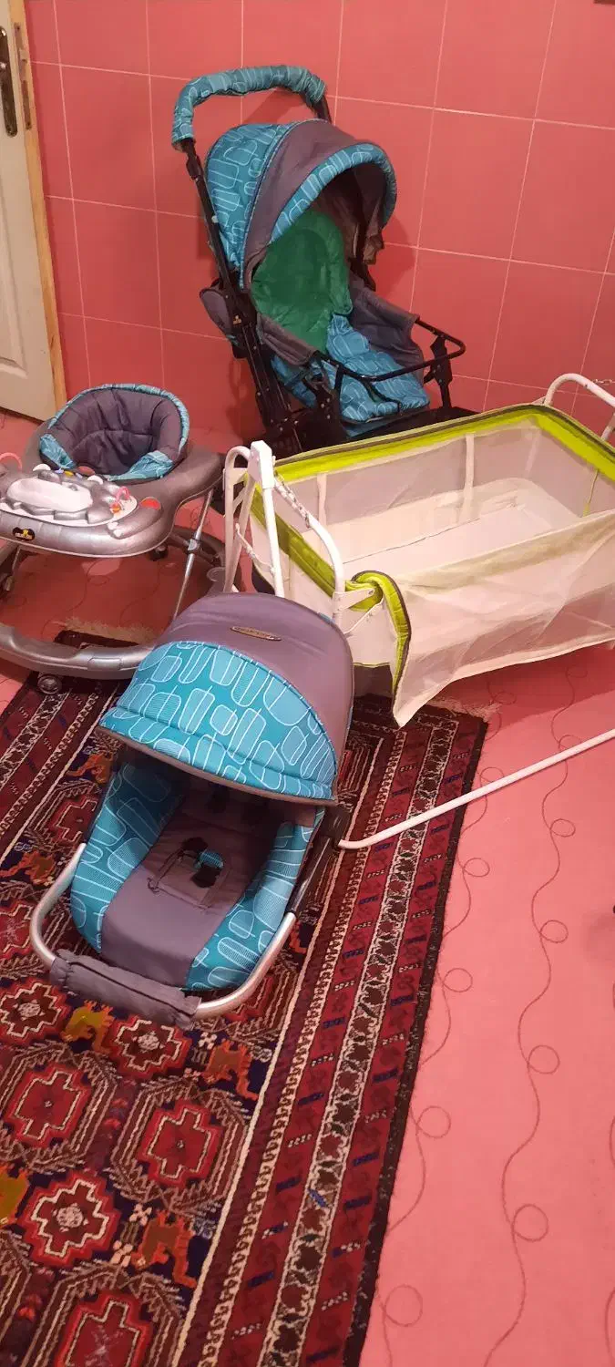 ست کامل کالسکه کلییر گهواره روروئک|کالسکه و لوازم جانبی|تربتحیدریه, پائین ولایت|دیوار