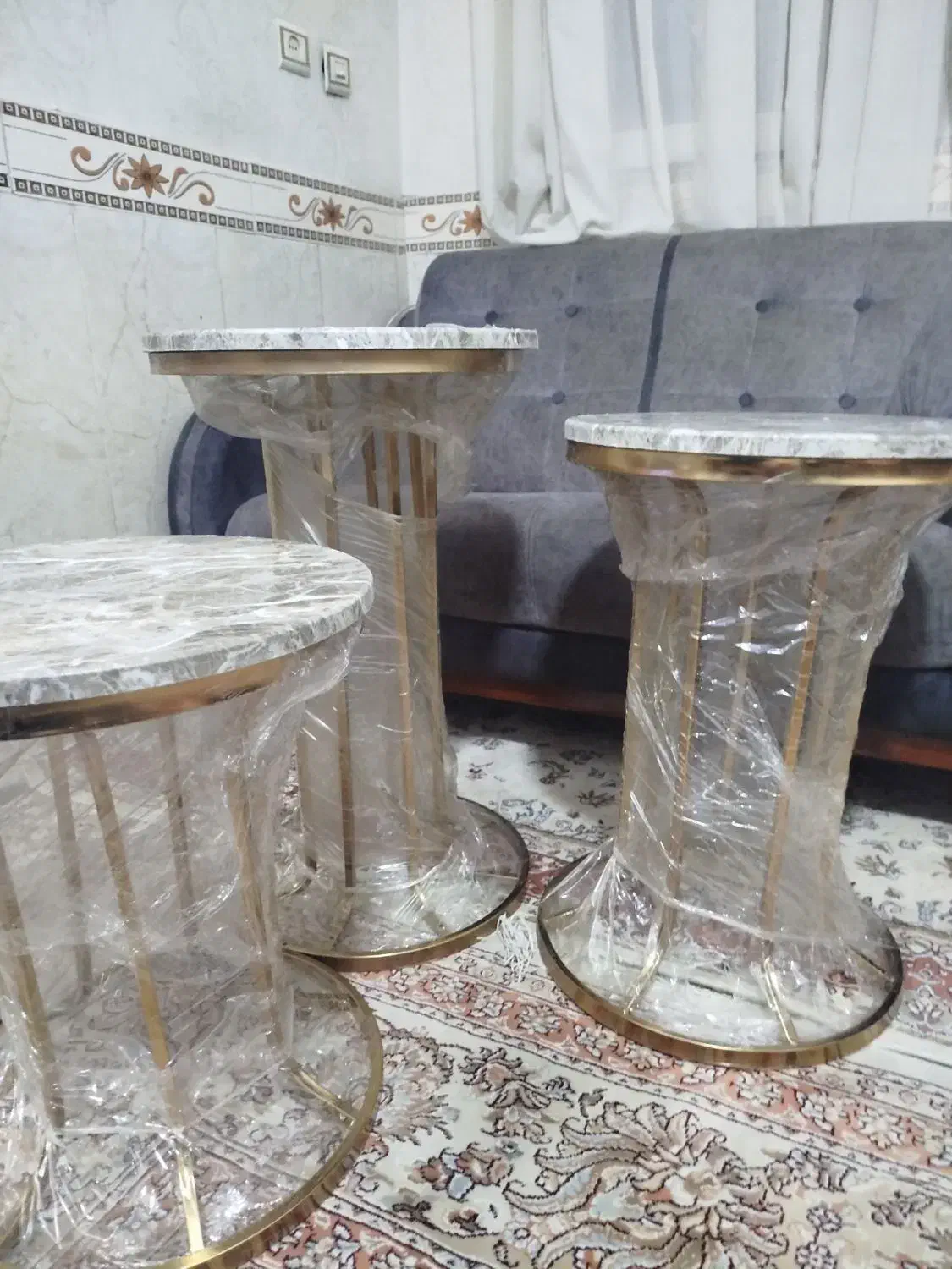 میز عسلی فلزی 3تکه|مبلمان خانگی و میز عسلی|شهریار, کهنز|دیوار