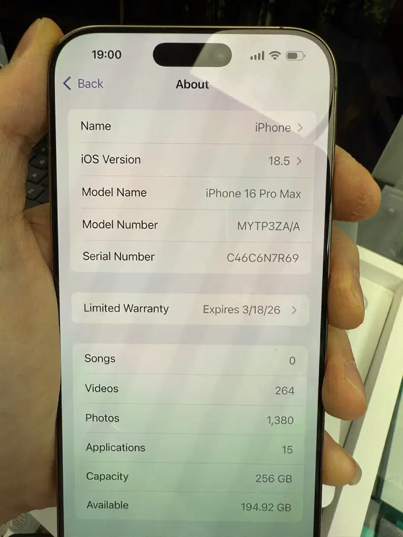 iPhone 16ProMax 256 Desert ZA/A کارکرده باگارانتی|موبایل|تهران, مهران|دیوار