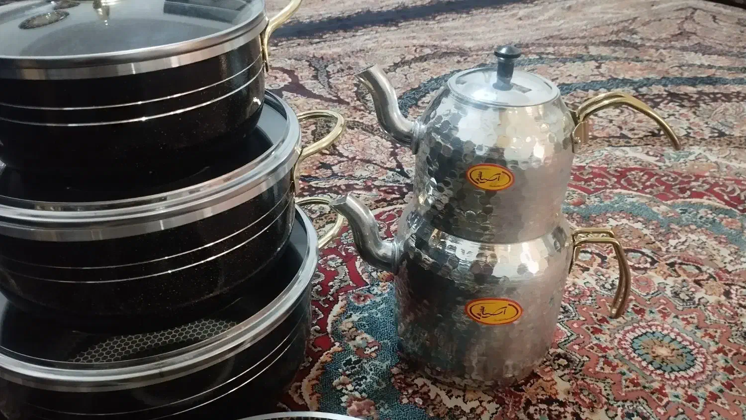 قوری کتری چکشی براق|قوری، کتری، قهوهساز دستی|قم, باغ شازده|دیوار