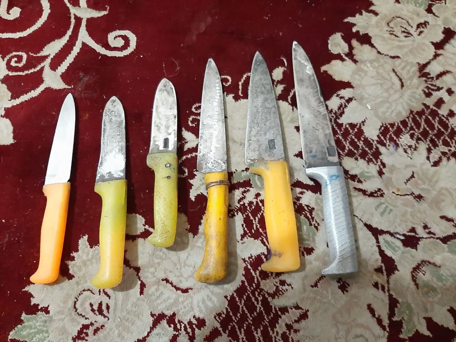 چاقو سلاخی و جیبی|کلکسیون اشیاء عتیقه|باقرشهر, |دیوار