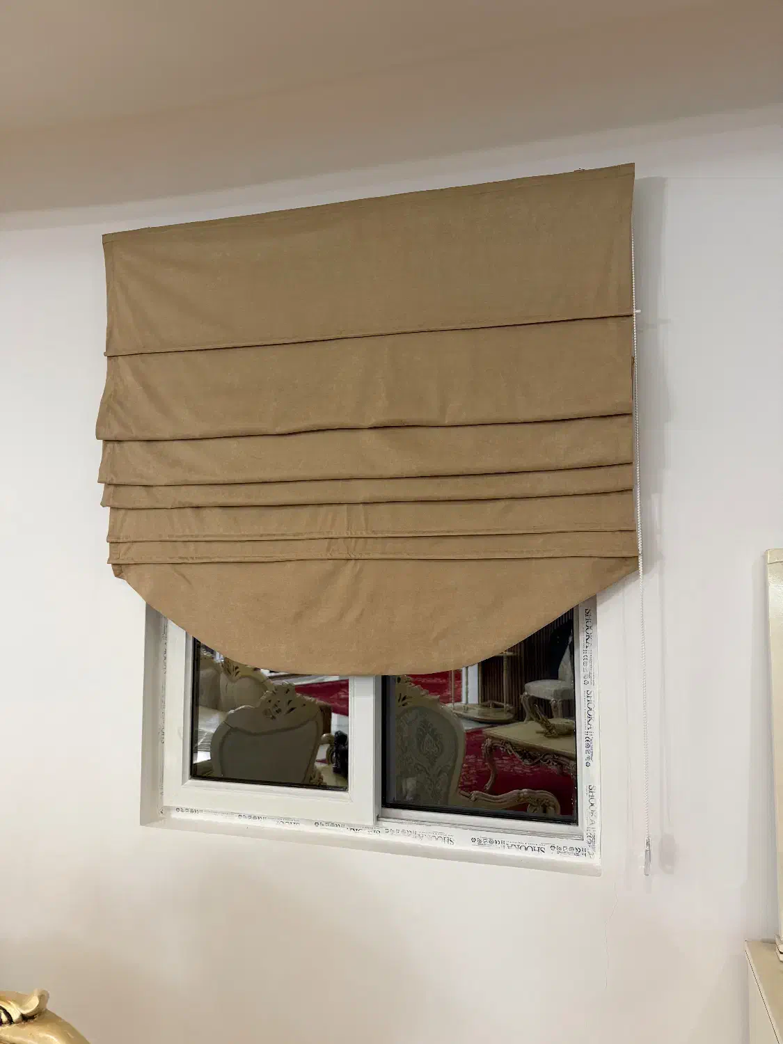 پرده رومن مخمل با میله پرده|پرده، رانر، رومیزی|ساری, |دیوار