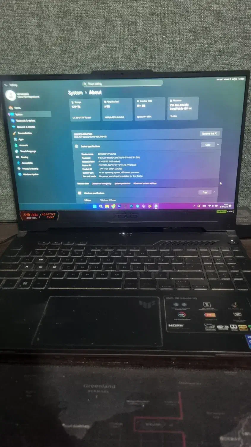 لپ تاپ tuf Asus 4070 i712000h|رایانه همراه|زاهدان, |دیوار
