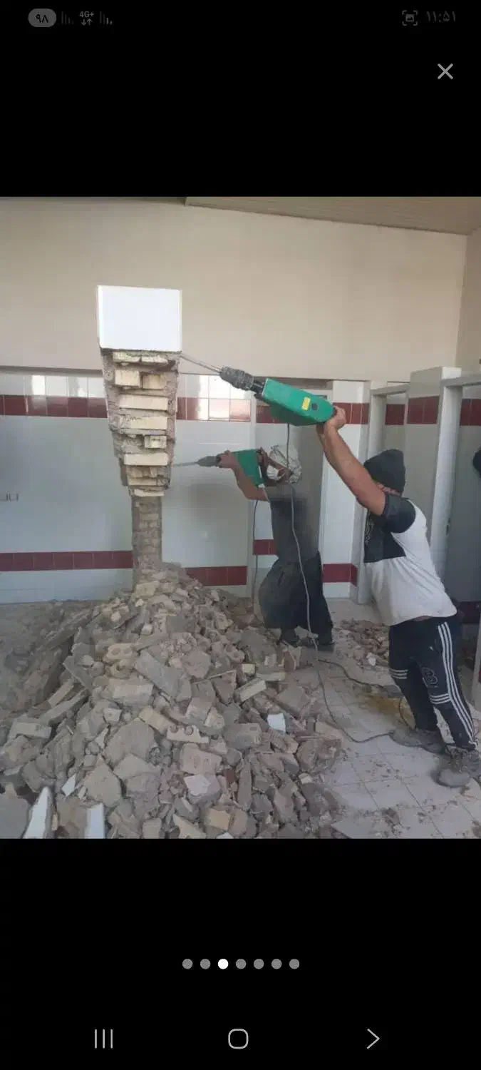 تخریب کار تخریب بنای منازل‌ساختمان‌وادارات|خدمات پیشه و مهارت|سنندج, |دیوار
