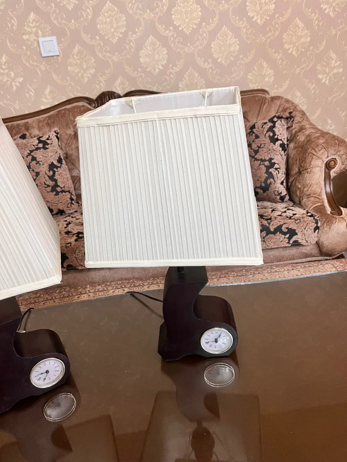 اباژور ساعت دار (جفت )|چراغ خواب و آباژور|تهران, تهرانپارس غربی|دیوار