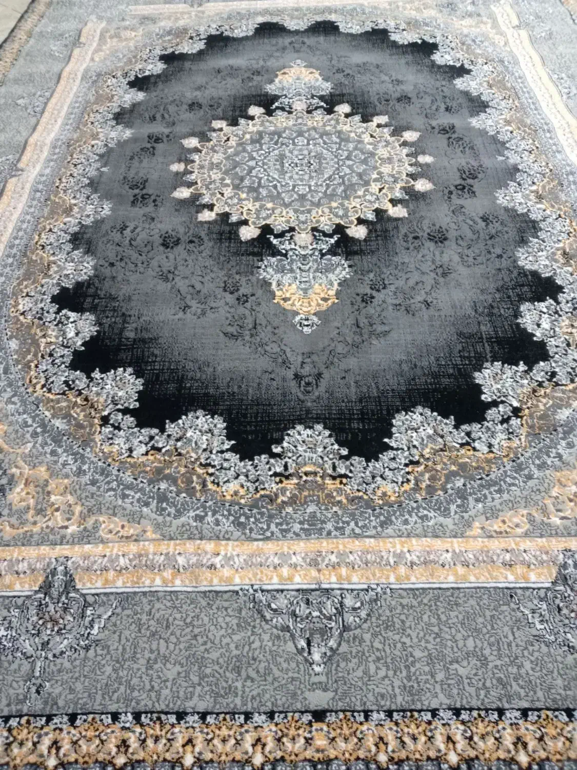 فرش رنگ مشکی فیلی شیک جدید|فرش|مشهد, مصلی (کارمندان اول)|دیوار