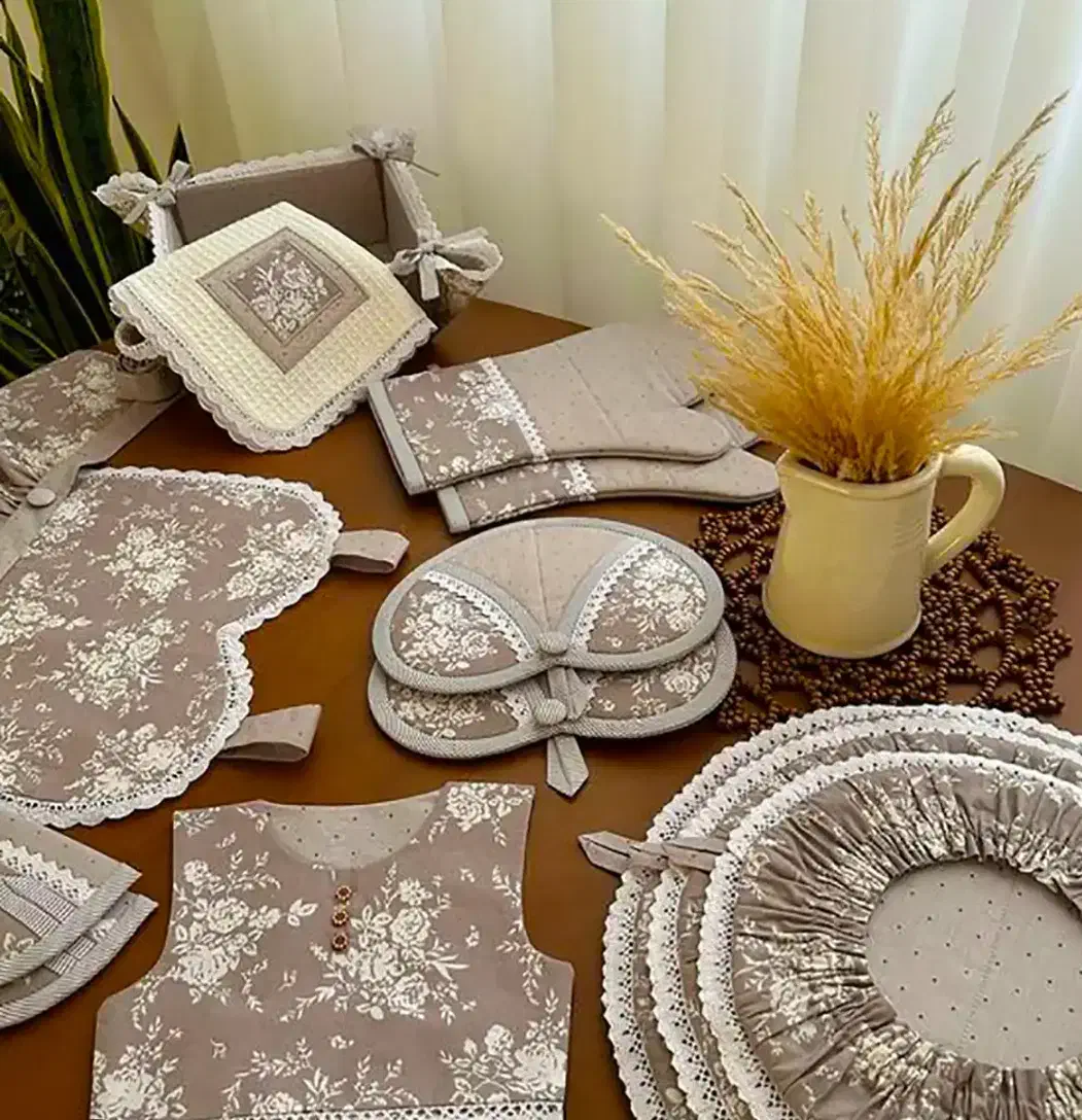 دوخت انواع سرویس اشپزخانه و کارنمدی|سفره، حوله، دستمال آشپزخانه|اراک, |دیوار