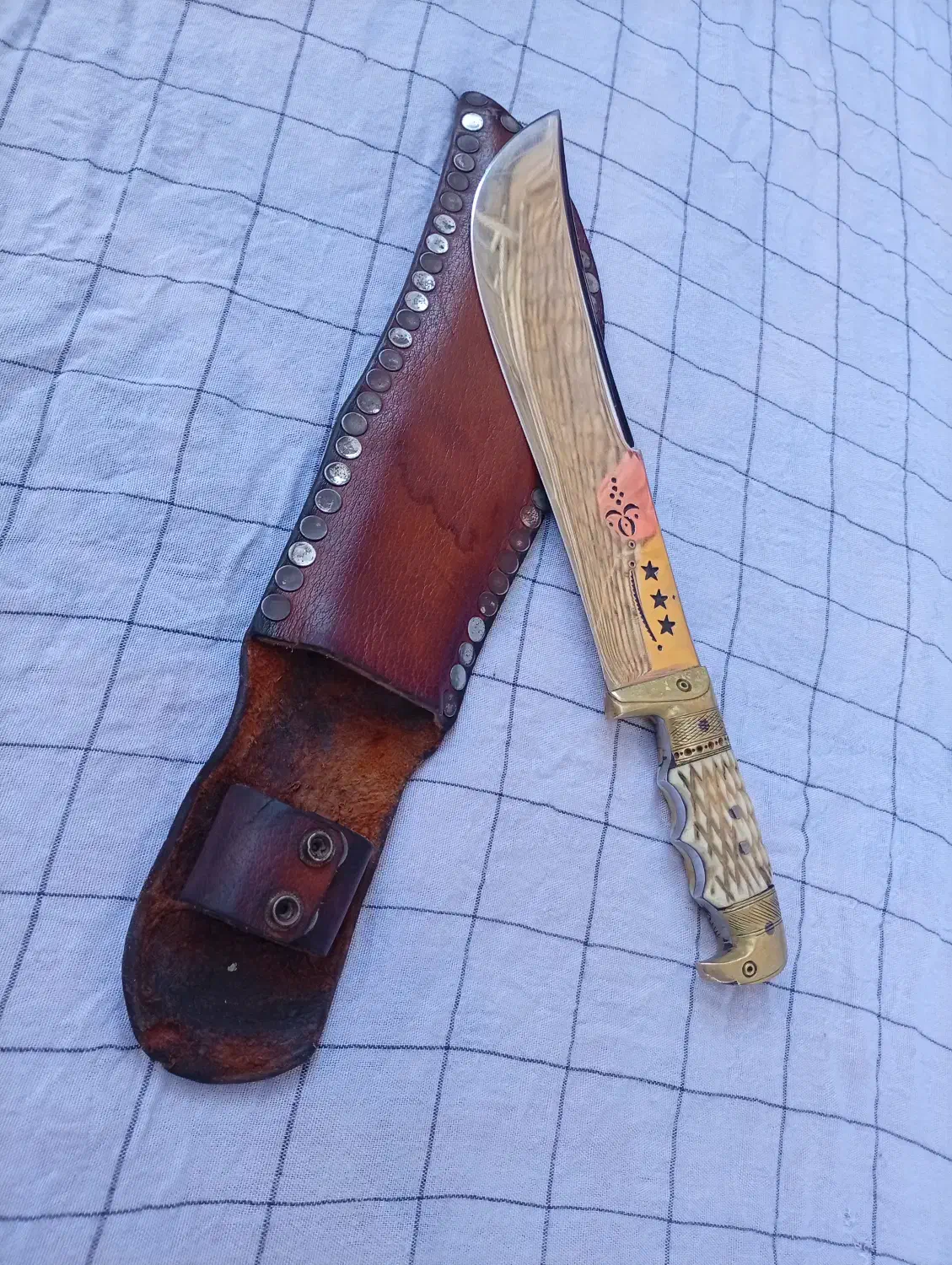 چاقو ترکمن ۳۷سانتی|کوهنوردی و کمپینگ|گنبد کاووس, |دیوار