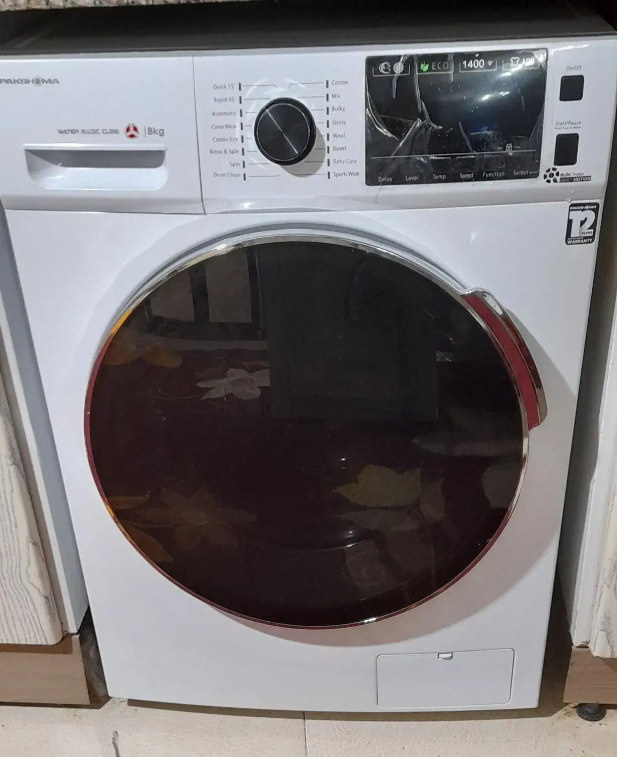 فروش لباسشویی پاکشوما ۸ کیلویی در حد نو|ماشین لباسشویی و خشک‌کن لباس|رزن, |دیوار