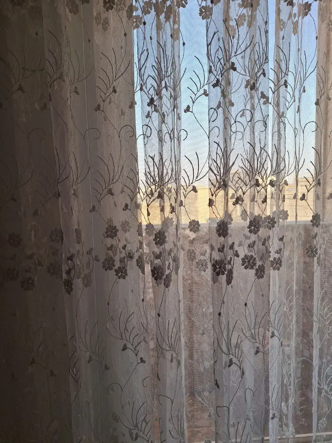 پرده طرح شکوفه 20 متر|پرده، رانر، رومیزی|چناران, |دیوار