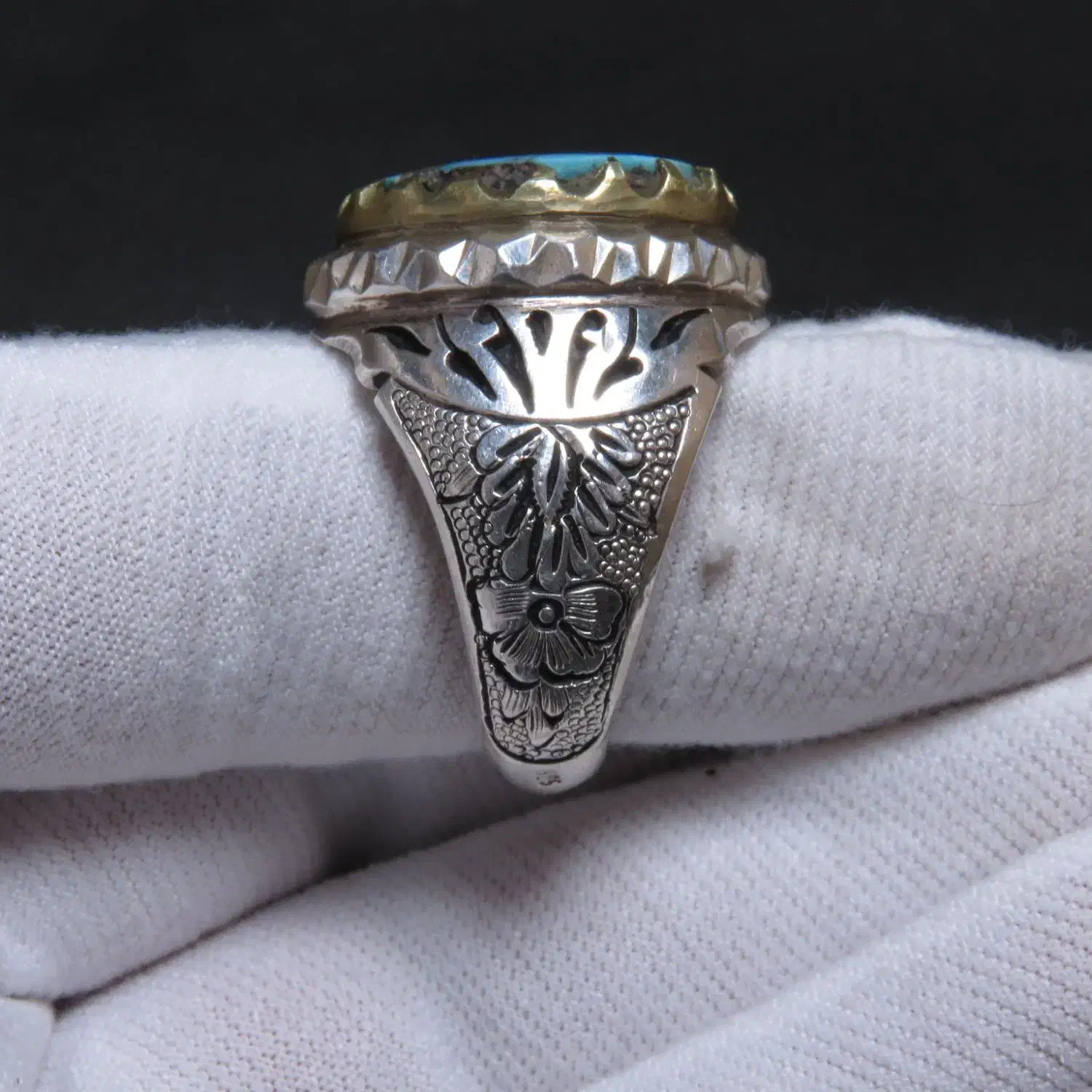 انگشتر نقره فیروزه نیشابوری دست ساز|جواهرات|شاهرود, |دیوار