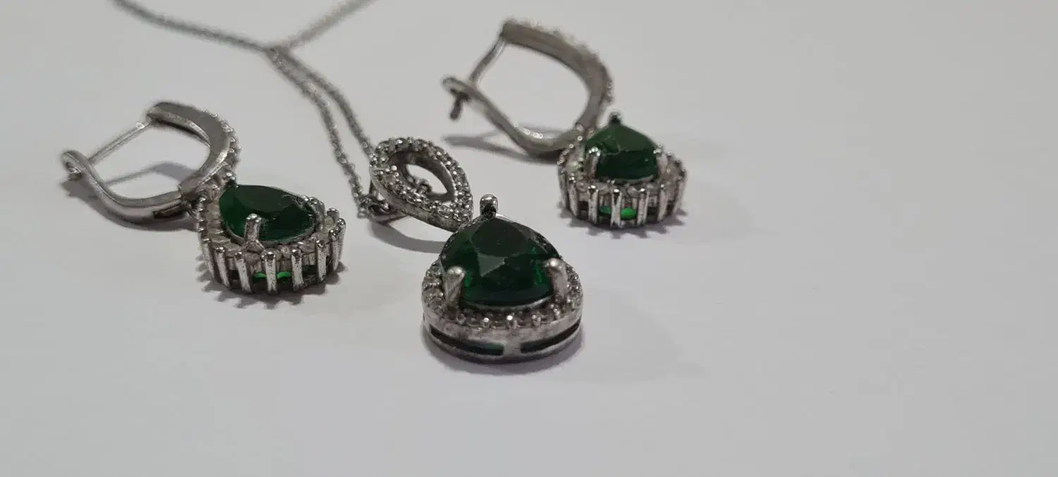 ست گردنبند و گوشواره (نقره)|جواهرات|سنندج, |دیوار