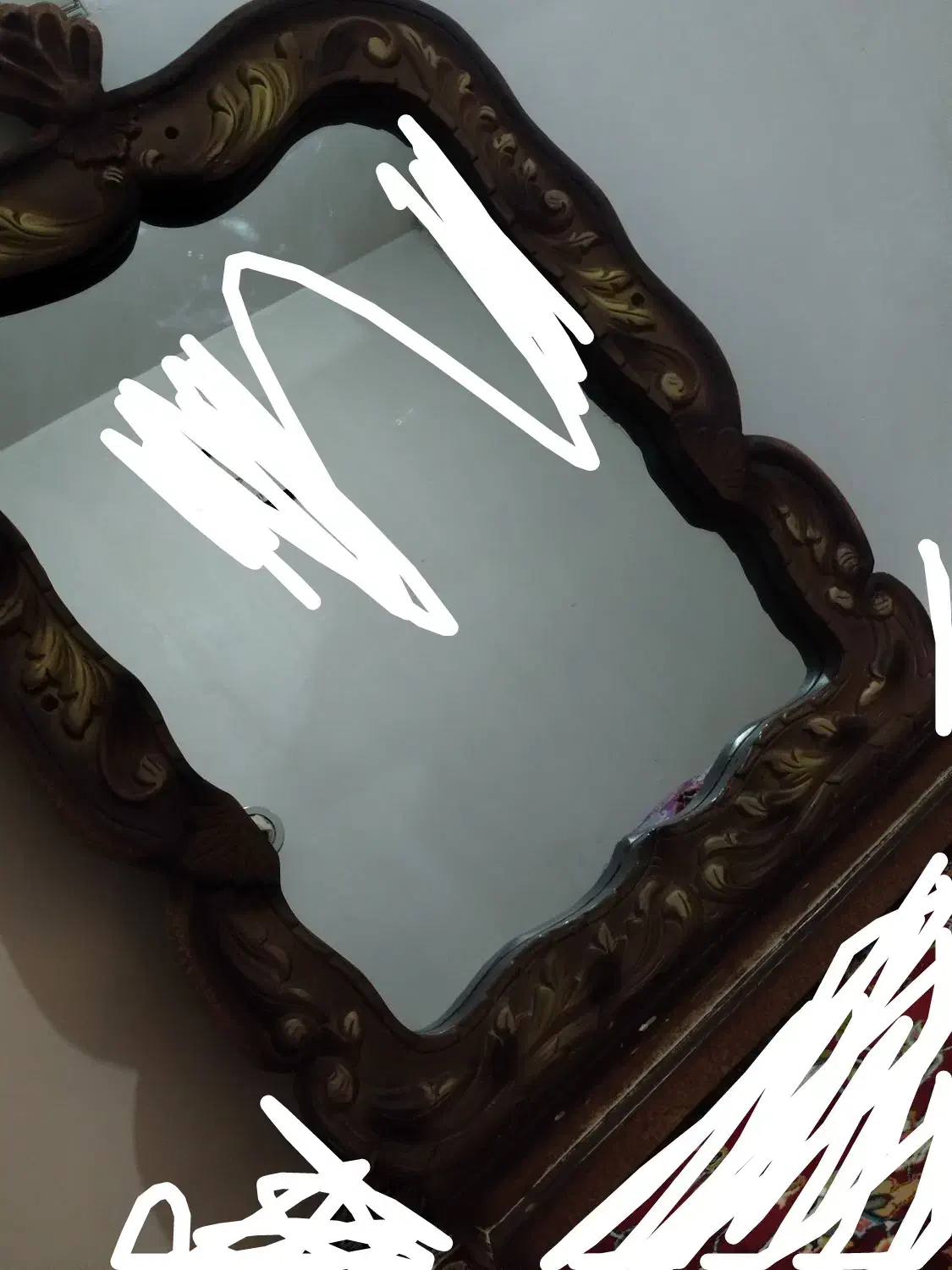 آینه چوبی|آینه|تبریز, |دیوار